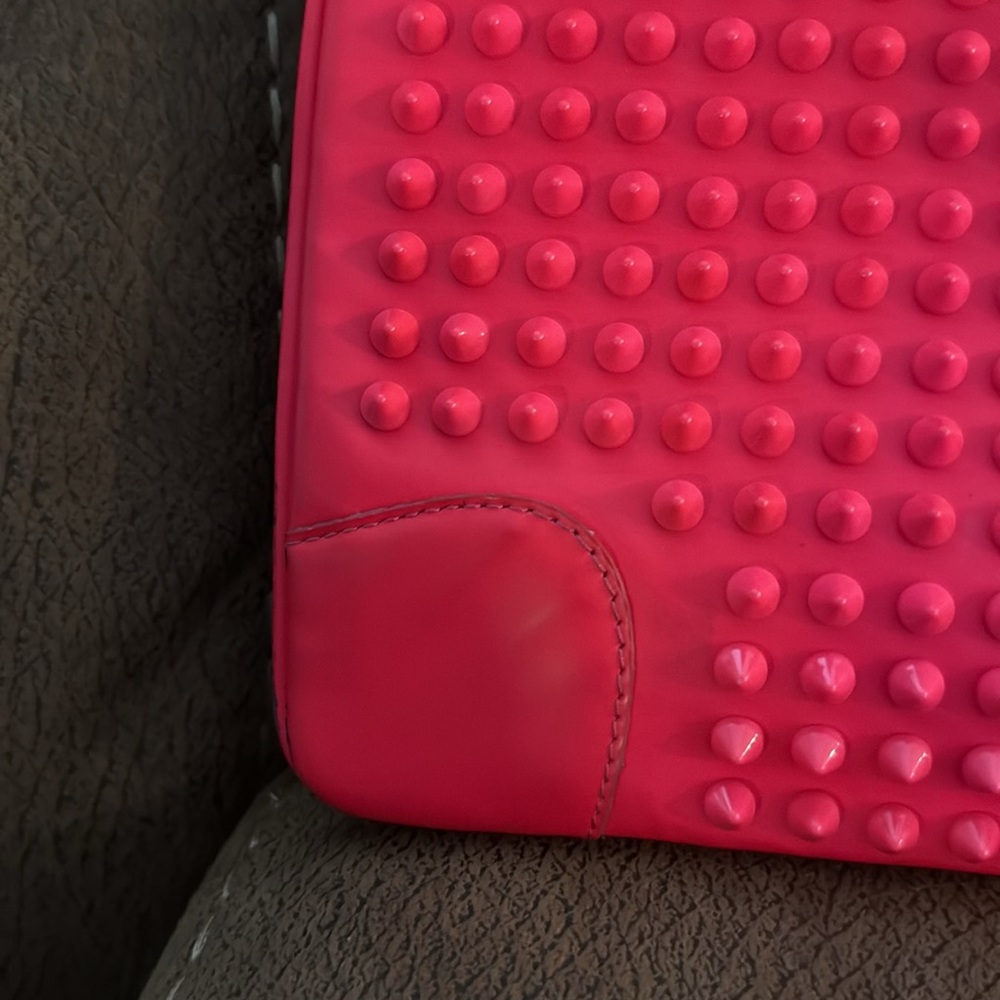 Christian Louboutin Loubiposh Studded Pink Clutch or Shoulder Bag - Picture 7 of 10